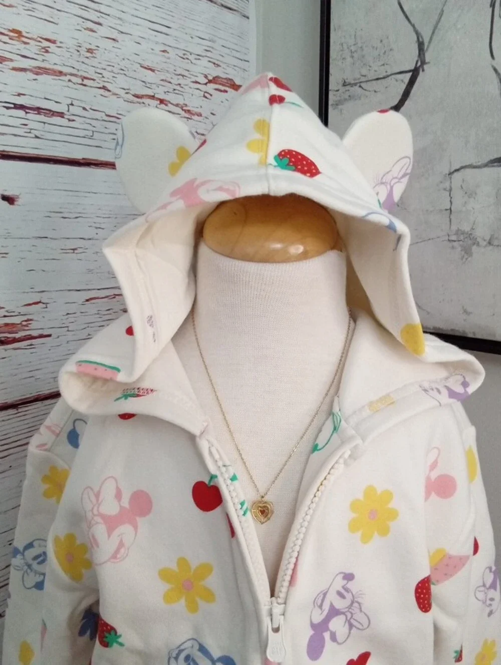Baby Gap Disney Minnie Mouse Girls Fleece Zip Hoodie Size 4 Years NWT